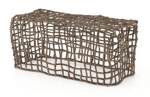 Four Hands Marlow Collection Aged Bronze Zander Outdoor Bench