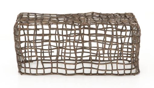 Four Hands Marlow Collection Aged Bronze Zander Outdoor Bench - Image 2