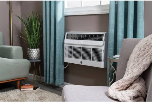 GE 10,000 BTU 10.6 EER 230/208 V White Built-In Cool-Only Room Air Conditioner - Image 8