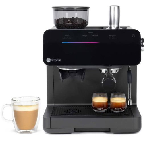 GE Profile Black Semi Automatic Espresso Machine - Image 3