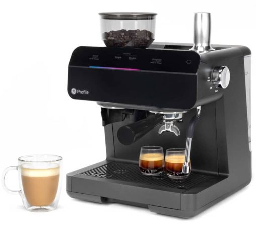 GE Profile Black Semi Automatic Espresso Machine - Image 4