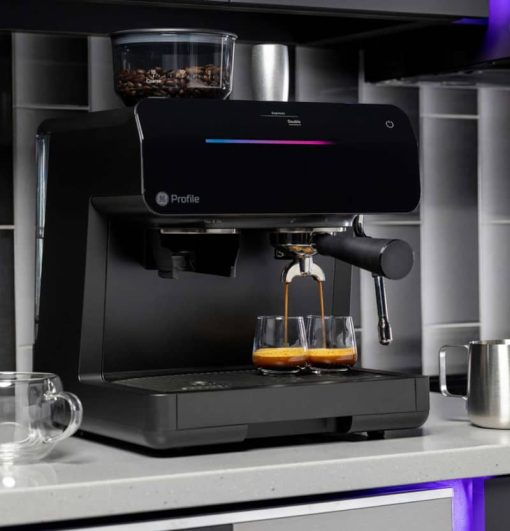 GE Profile Black Semi Automatic Espresso Machine - Image 8