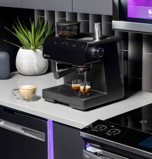 GE Profile Black Semi Automatic Espresso Machine - Image 9