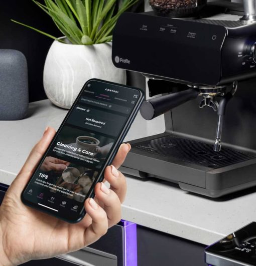 GE Profile Black Semi Automatic Espresso Machine - Image 12