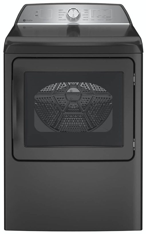 GE Profile 7.4 Cu. Ft. Diamond Grey Electric Dryer With Sanitize Cycle And Sensor Dry