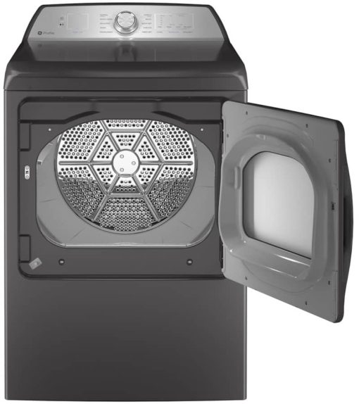 GE Profile 7.4 Cu. Ft. Diamond Grey Gas Dryer With Sanitize Cycle And Sensor Dry - Image 2