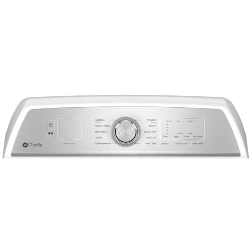 GE Profile 7.4 Cu. Ft. White Gas Dryer With Sanitize Cycle And Sensor Dry - Image 5
