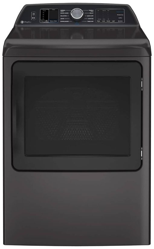 GE Profile 7.4 Cu. Ft. Diamond Gray Smart Electric Dryer With Sanitize Cycle And Sensor Dry