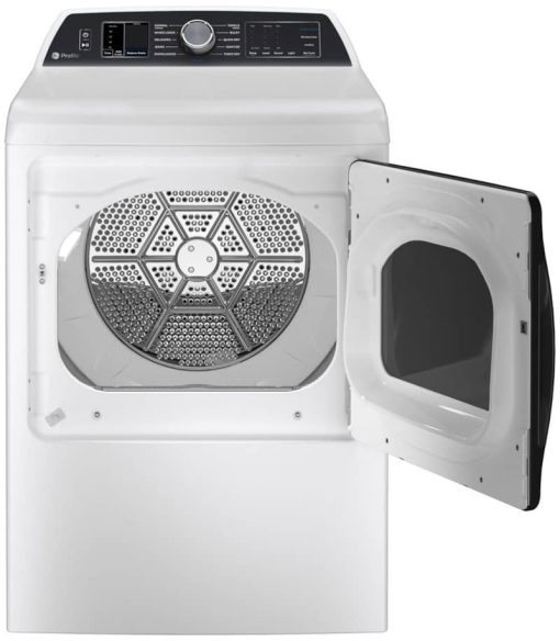 GE Profile 7.4 Cu. Ft. White Smart Electric Dryer With Sanitize Cycle And Sensor Dry - Image 2