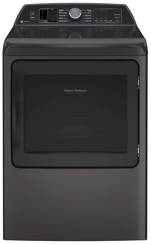 GE Profile 7.3 Cu. Ft. Diamond Gray Smart Electric Dryer With Fabric Refresh