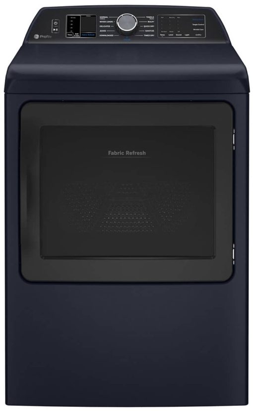 GE Profile 7.3 Cu. Ft. Sapphire Blue Smart Electric Dryer With Fabric Refresh