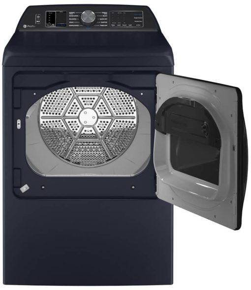 GE Profile 7.3 Cu. Ft. Sapphire Blue Smart Electric Dryer With Fabric Refresh - Image 2