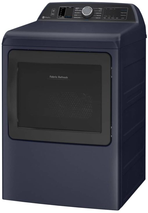 GE Profile 7.3 Cu. Ft. Sapphire Blue Smart Electric Dryer With Fabric Refresh - Image 3