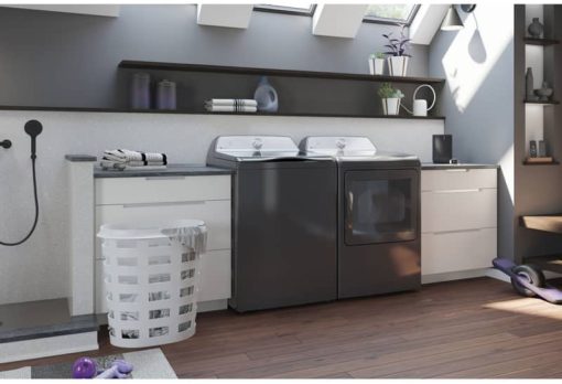 GE Profile 5 Cu. Ft. Diamond Grey Washer With Smarter Wash Technology And FlexDispense - Image 9