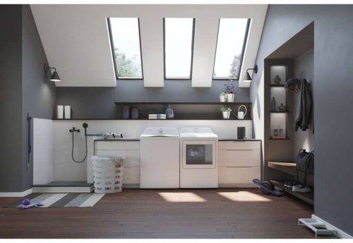 GE Profile 5 Cu. Ft. White Washer With Smarter Wash Technology And FlexDispense - Image 8