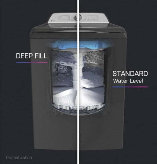 GE Profile 4.9 Cu. Ft. Diamond Grey Washer With Smarter Wash Technology And FlexDispense - Image 11