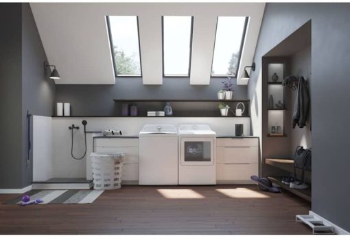 GE Profile 4.9 Cu. Ft. White Washer With Smarter Wash Technology And FlexDispense - Image 8