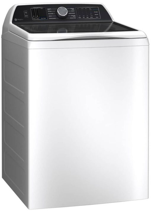 GE Profile 5.4 Cu. Ft. White Washer With Smarter Wash Technology And FlexDispense - Image 3