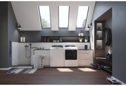GE Profile 5.3 Cu. Ft. White Washer With Smarter Wash Technology And FlexDispense - Image 6