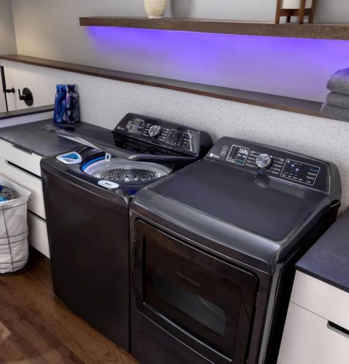 GE Profile 5.4 Cu. Ft. Diamond Gray Washer With Smarter Wash Technology And FlexDispense - Image 9
