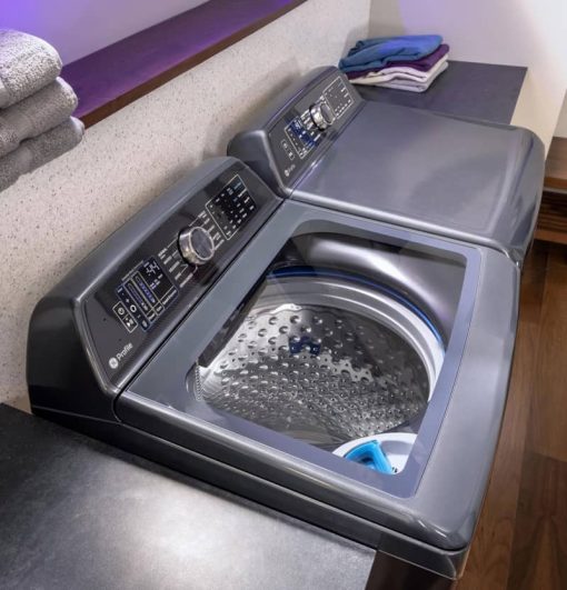 GE Profile 5.4 Cu. Ft. Diamond Gray Washer With Smarter Wash Technology And FlexDispense - Image 10