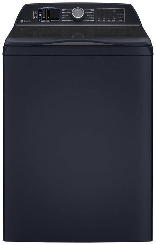 GE Profile 5.4 Cu. Ft. Sapphire Blue Washer With Smarter Wash Technology And FlexDispense