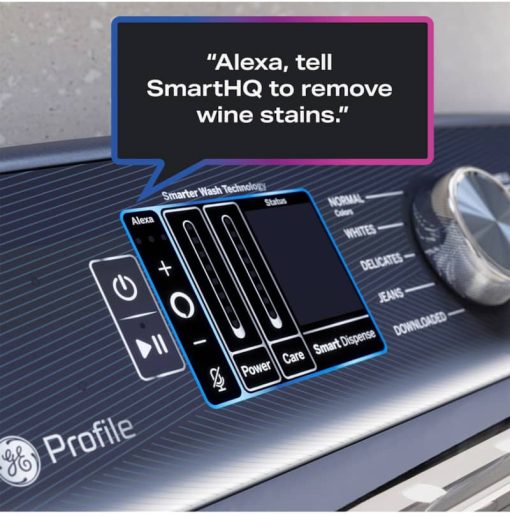 GE Profile 5.4 Cu. Ft. Sapphire Blue Washer With Smarter Wash Technology And FlexDispense - Image 13