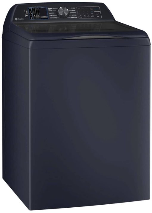 GE Profile 5.4 Cu. Ft. Sapphire Blue Washer With Smarter Wash Technology And FlexDispense - Image 4