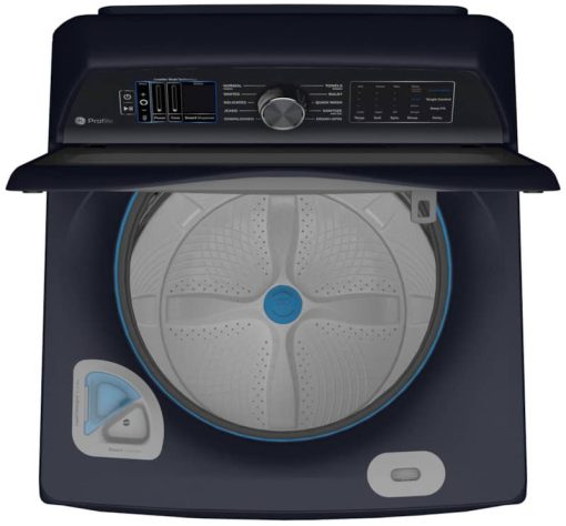 GE Profile 5.4 Cu. Ft. Sapphire Blue Washer With Smarter Wash Technology And FlexDispense - Image 2