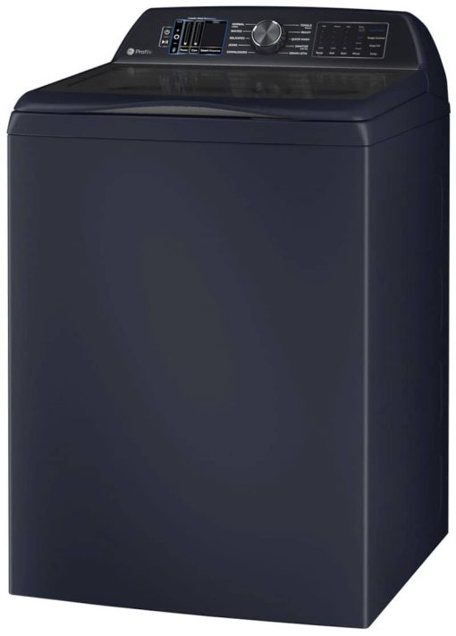 GE Profile 5.4 Cu. Ft. Sapphire Blue Washer With Smarter Wash Technology And FlexDispense - Image 3