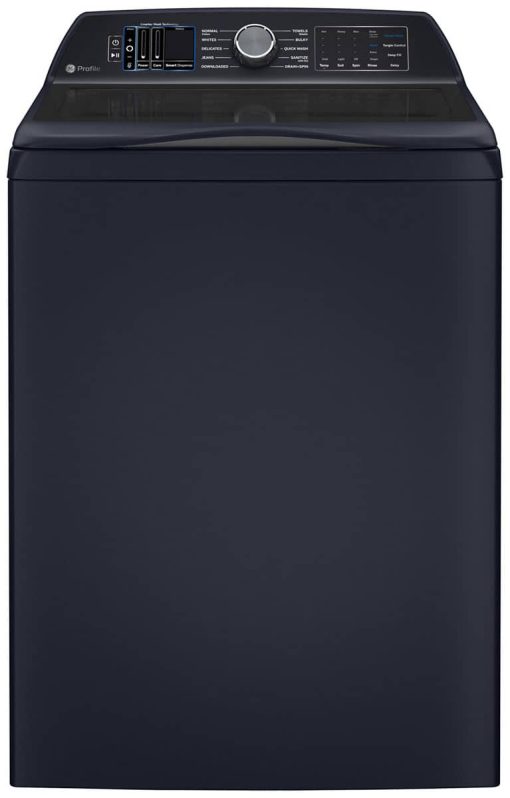 GE Profile 5.3 Cu. Ft. Sapphire Blue Washer With Smarter Wash Technology And FlexDispense