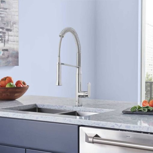 GROHE K7 Medium StarLight Chrome Semi-Pro Kitchen Faucet - Image 2