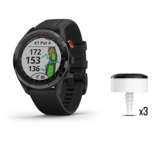 Garmin Black Ceramic Bezel & Black Silicone Band Approach S62 Bundle