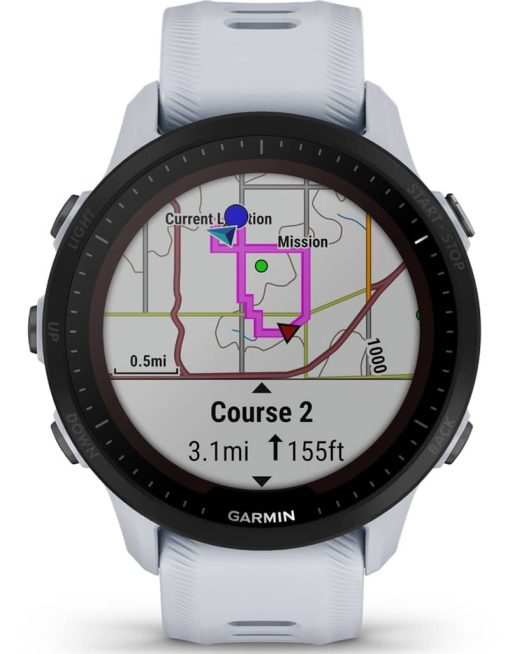 Garmin Forerunner 955 Solar Whitestone Silicone Smartwatch, 47mm - Image 4