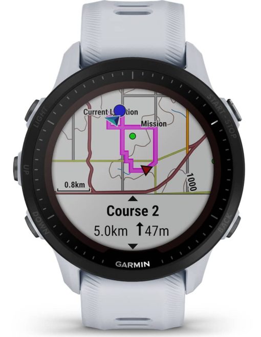 Garmin Forerunner 955 Solar Whitestone Silicone Smartwatch, 47mm - Image 5