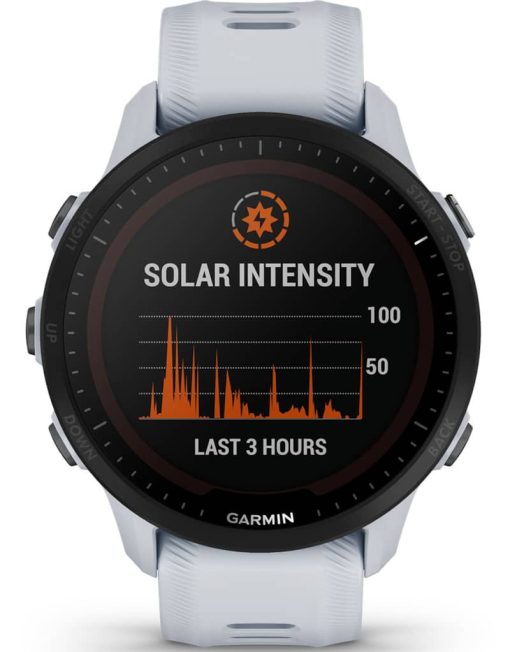 Garmin Forerunner 955 Solar Whitestone Silicone Smartwatch, 47mm - Image 2