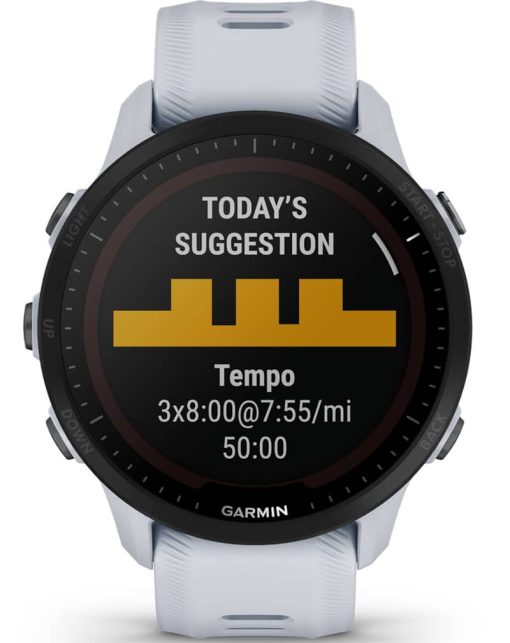 Garmin Forerunner 955 Solar Whitestone Silicone Smartwatch, 47mm - Image 3