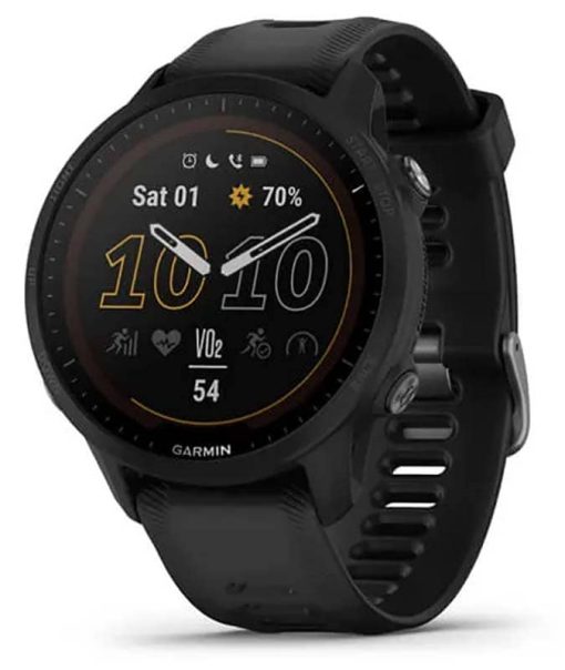 Garmin Forerunner 955 Solar Black Silicone Smartwatch, 47mm
