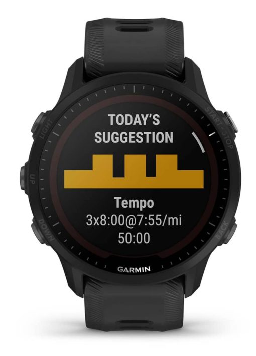Garmin Forerunner 955 Solar Black Silicone Smartwatch, 47mm - Image 3