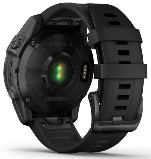 Garmin fenix 7 Sapphire Solar, Black DLC Titanium With Black Band - Image 10