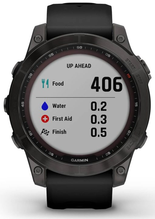 Garmin fenix 7 Sapphire Solar, Carbon Gray DLC Titanium With Black Band - Image 5