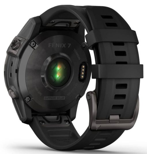Garmin fenix 7 Sapphire Solar, Carbon Gray DLC Titanium With Black Band - Image 10