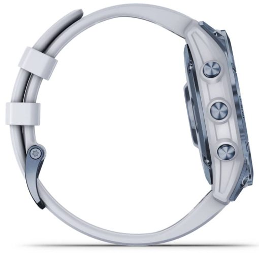 Garmin fenix 7 Sapphire Solar, Mineral Blue DLC Titanium With Whitestone Band - Image 9