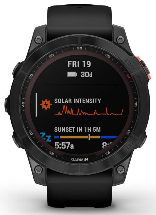 Garmin fenix 7 Solar, Slate Gray With Black Band - Image 2