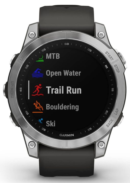 Garmin fenix 7 Watch, Silver With Graphite Band - Image 6