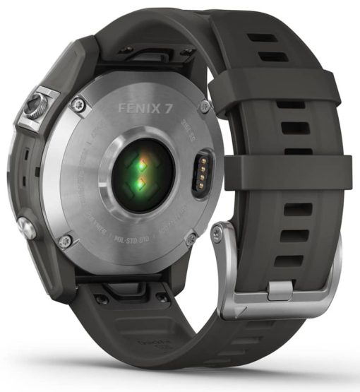 Garmin fenix 7 Watch, Silver With Graphite Band - Image 9