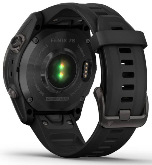 Garmin fenix 7S Sapphire Solar, Carbon Gray DLC Titanium With Black Band - Image 11