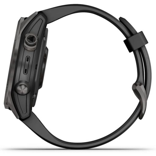 Garmin fenix 7S Sapphire Solar, Carbon Gray DLC Titanium With Black Band - Image 9