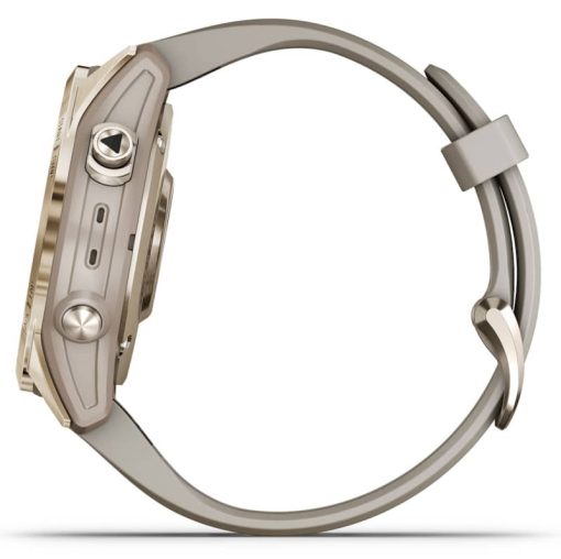 Garmin fenix 7S Sapphire Solar, Cream Gold Titanium With Light Sand Band - Image 7