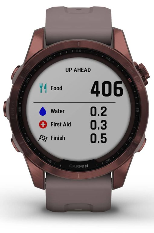 Garmin fenix 7S Sapphire Solar, Dark Bronze Titanium With Shale Gray Band - Image 5